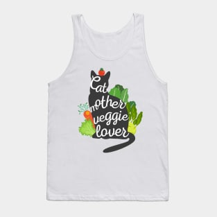 Mother Veggie Lover (Grey Cat Silhouette) Tank Top